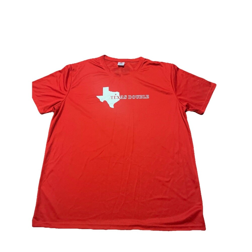Texas Double Run Commemorative T Shirt Red Running Shirt Unisex Size 2XL